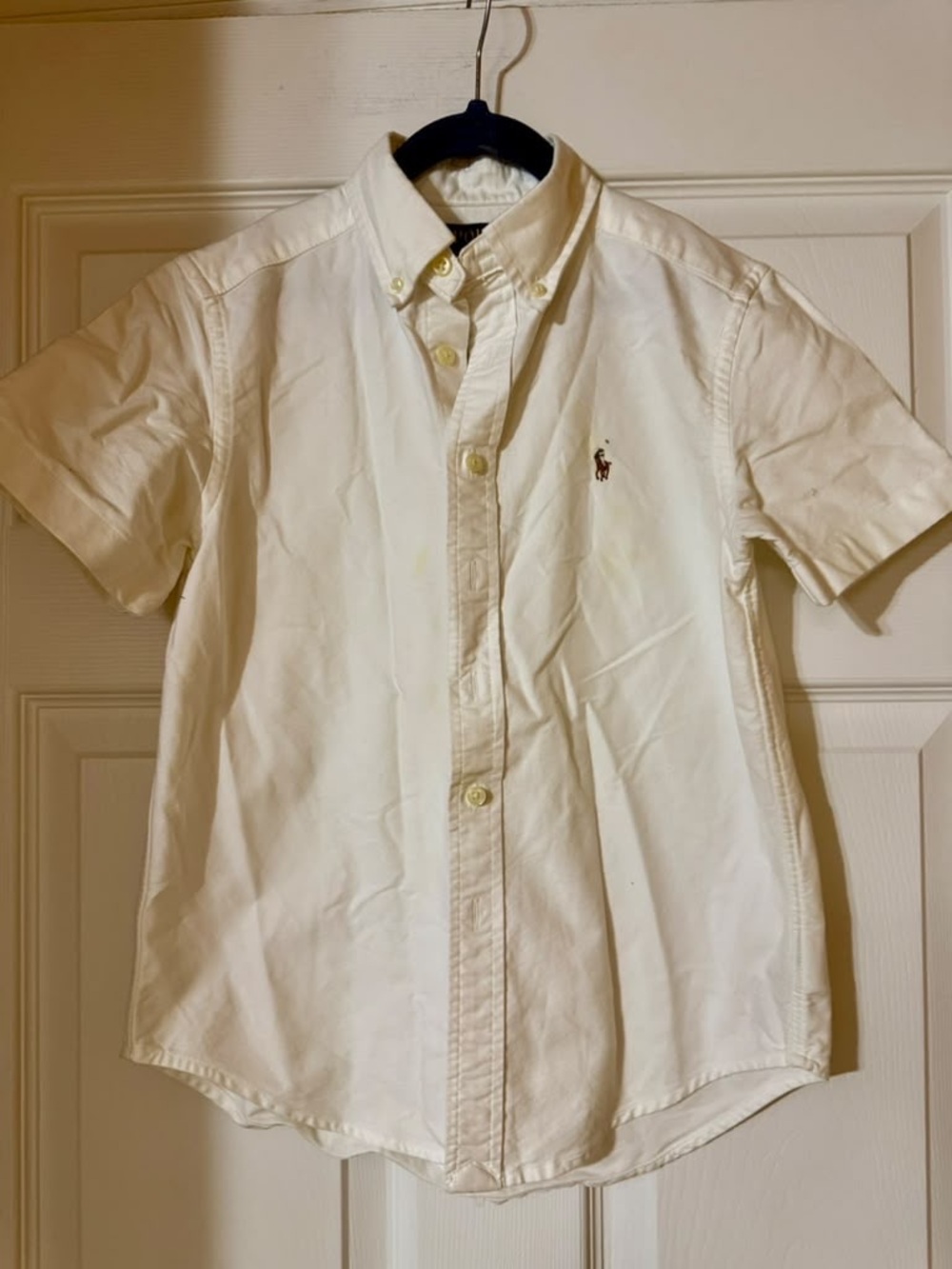 Polo by Ralph Lauren Boys White Short-Sleeve Button-Up Shirt